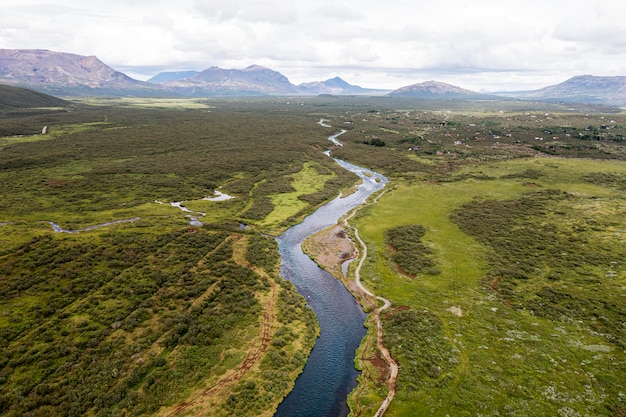 Free photo iceland landscape of beautiful plains