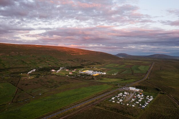 Iceland landscape of beautiful plains