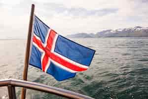 Бесплатное фото Исландия пейзаж красивого флага