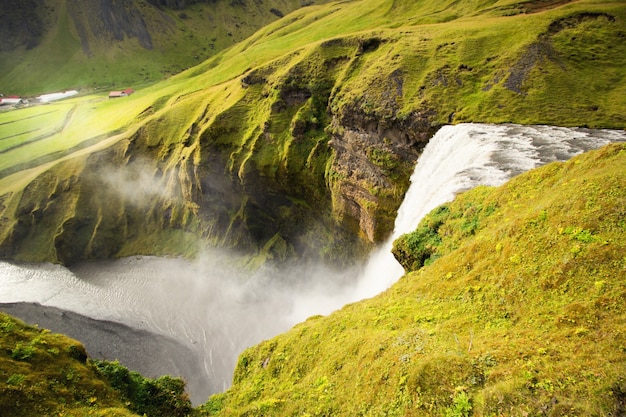 Free photo iceland's waterfall