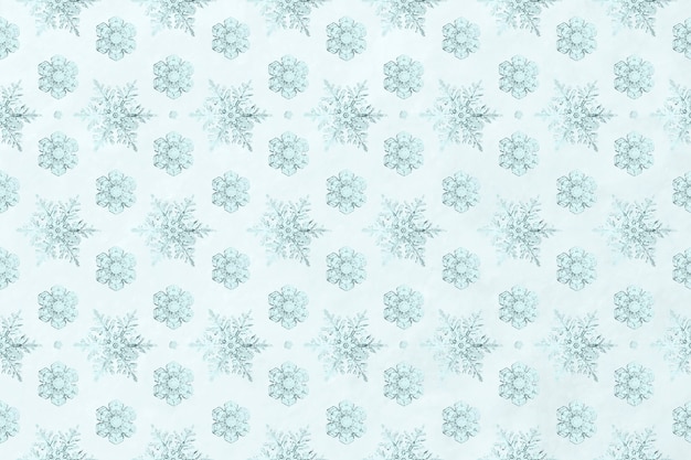 Icy snowflake pattern background, remix of photography by Wilson Bentley