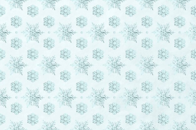 氷のような雪の結晶パターンの背景、ウィルソンベントレーによる写真のリミックス