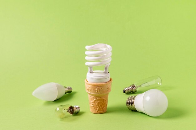 Idea concept with light bulb