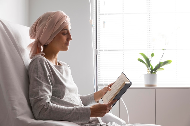 Free Photo ill female patient in hospital