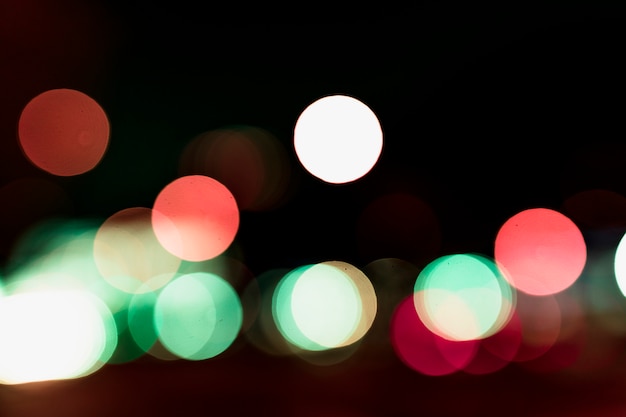 An illuminated bokeh circular lights background