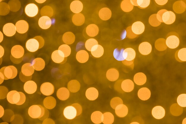 Illuminated golden bokeh background