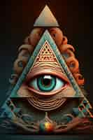 Free photo the illuminati secret society symbol