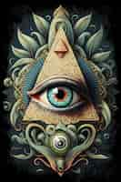 Free photo the illuminati secret society symbol