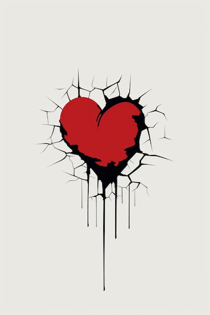 Free photo illustration of broken heart