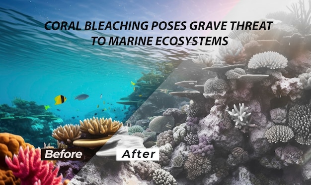 Free photo illustration of coral bleaching threat