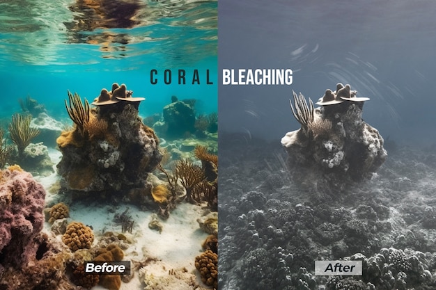 Illustration of Coral Bleaching Threat: Free Download