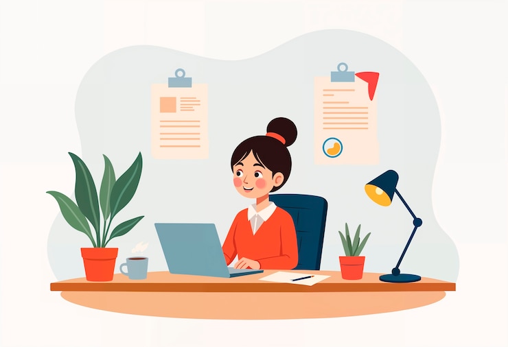 Free Photo illustration depicting corporate job