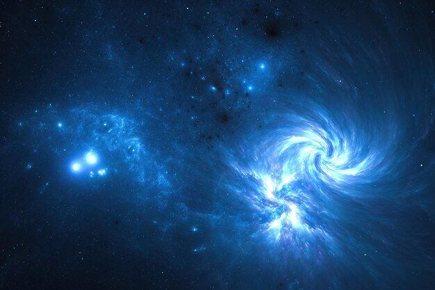 Иллюстрация пространства взрыва галактики