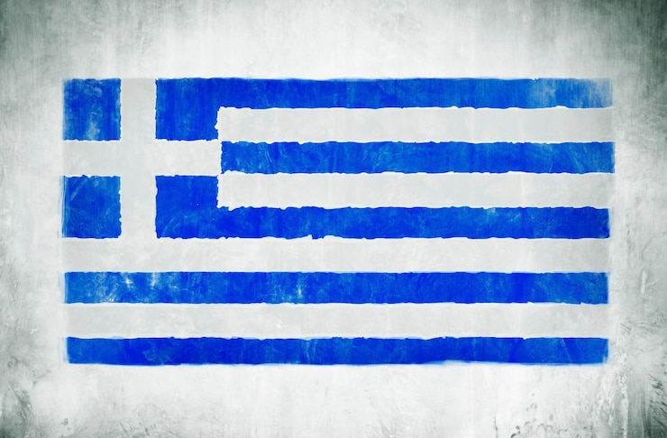 無料Photo ギリシャの国旗のイラストと絵画