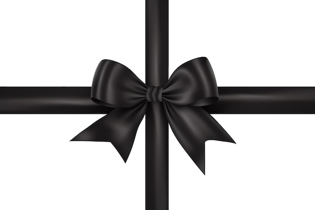 Free photo image of black gift bow on white background