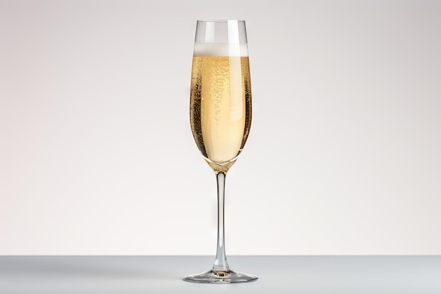 Foto gratuita immagine di bicchiere di champagne su sfondo bianco