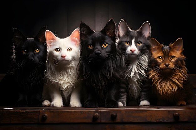 image of group of cats photography