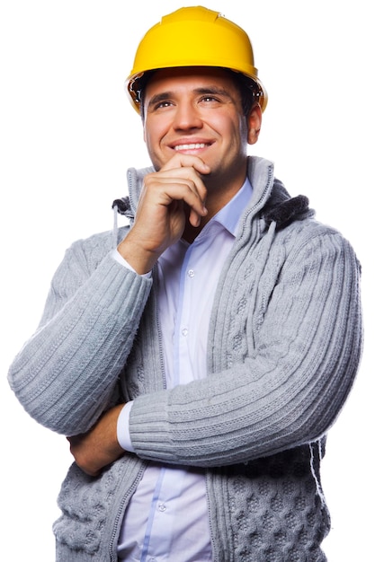 Image of handsome man posing in studio