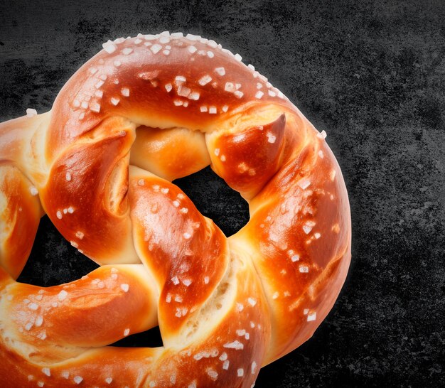 Image for Oktoberfest grunge with pretzel on a blackboard background