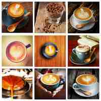 Foto gratuita immagini di tazze di caffè disposti in una scatola