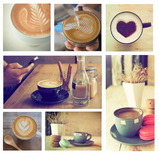 Foto gratuita immagini di tazze di caffè disposti in una scatola