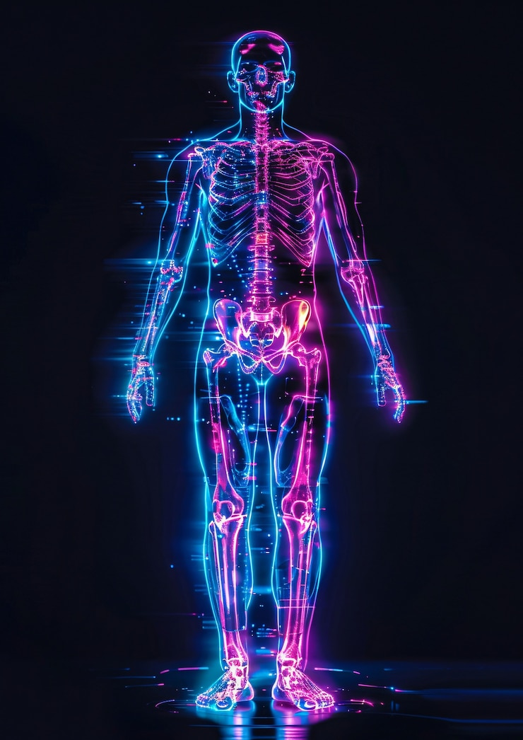 Free Photo images that simulate x-rays with neon colors