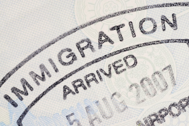 Free photo immigration passport stamp