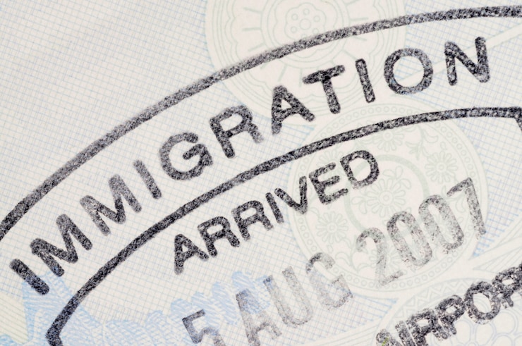 Free Photo immigration passport stamp