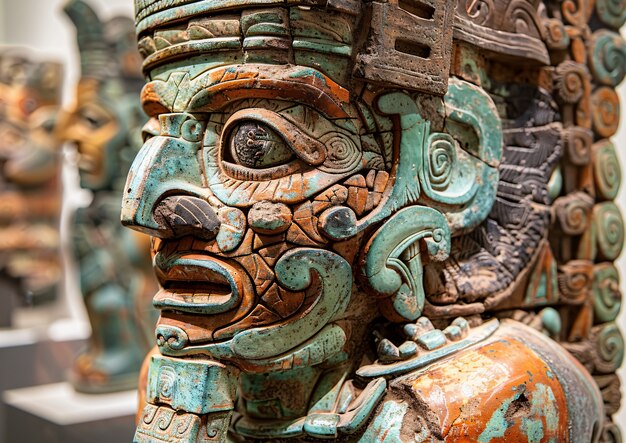 inca and mayan design sculpted in stones
