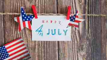 Free photo independence day message on paper