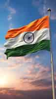 Free photo india republic day celebration with 3d flag