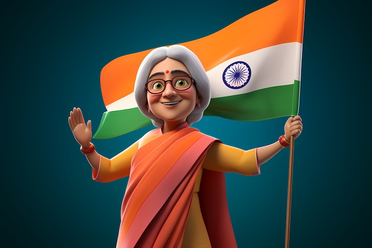 Free Photo india republic day national celebration in 3d style