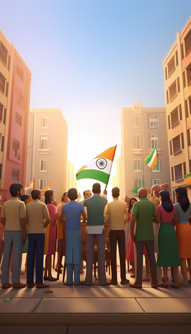 मुफ़्त फोटो 3d स्टाइल में भारत गणतंत्र दिवस राष्ट्रीय उत्सव
