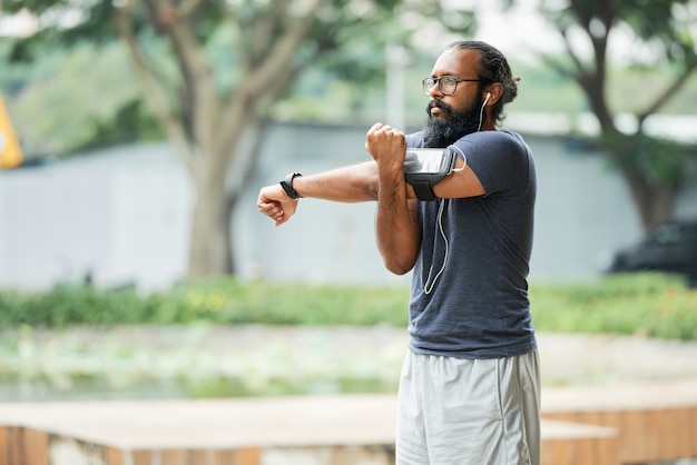 Indian Athlete Warming Up