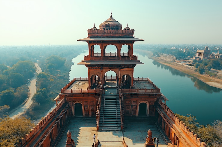 Free Photo indian city buildings scene