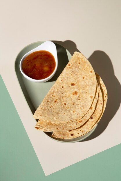 Indian delicious roti arrangement