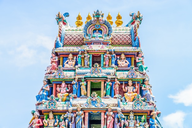 Free photo indian hindu temple in singapore