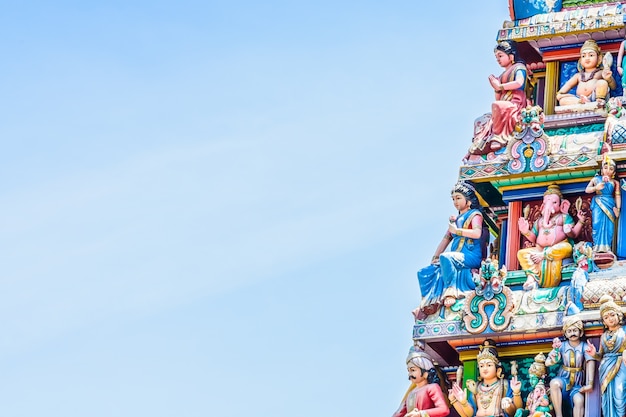 Free Photo indian hindu temple in singapore