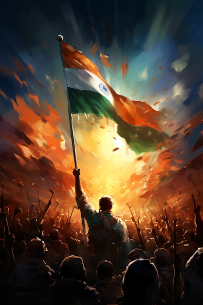 Free photo indian republic day celebration digital art