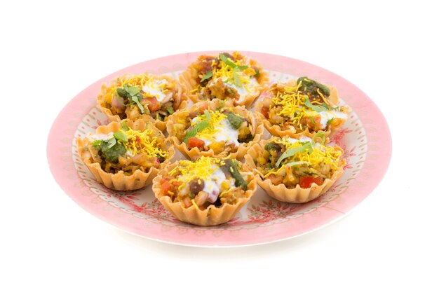 Premium Photo | Indian street food sev puri