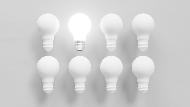 Individuality concept among light bulb