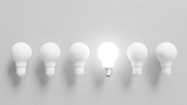 Individuality concept among light bulb