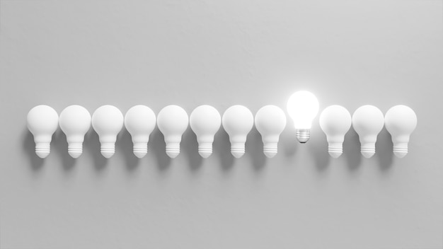 Individuality concept among light bulb