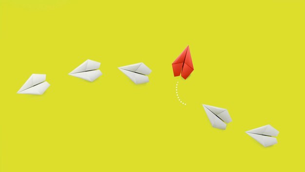 individuality concept among paper planes