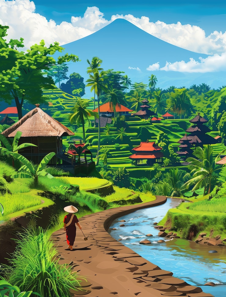 免費 Photo 印尼的數碼藝術風景