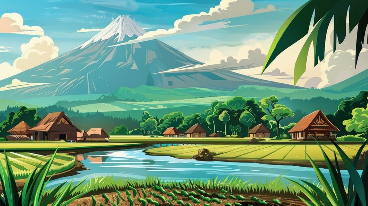 無料Photo インドネシアのデジタルアートの風景