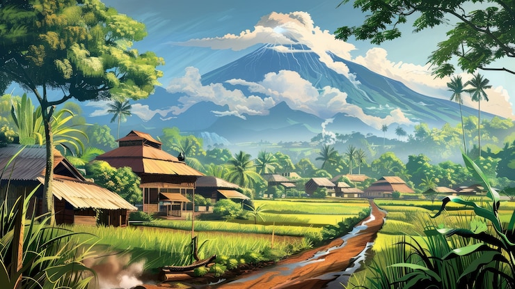 無料Photo インドネシアのデジタルアートの風景