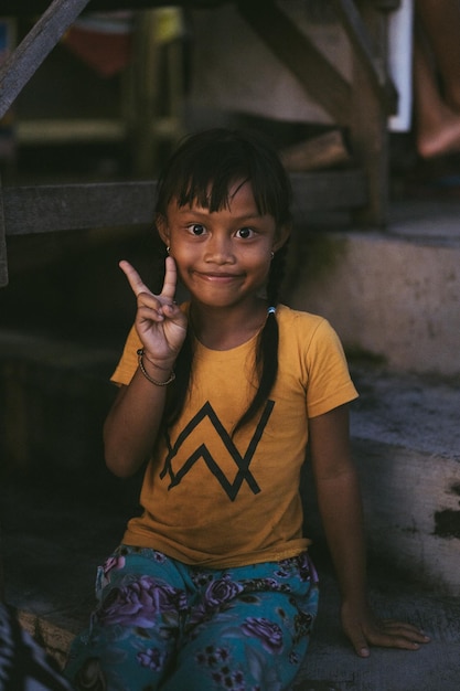 Indonesian girl closeup portrait