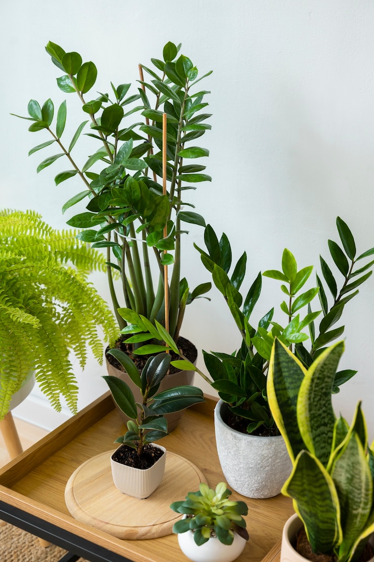 Free Photo indoor plants in studio