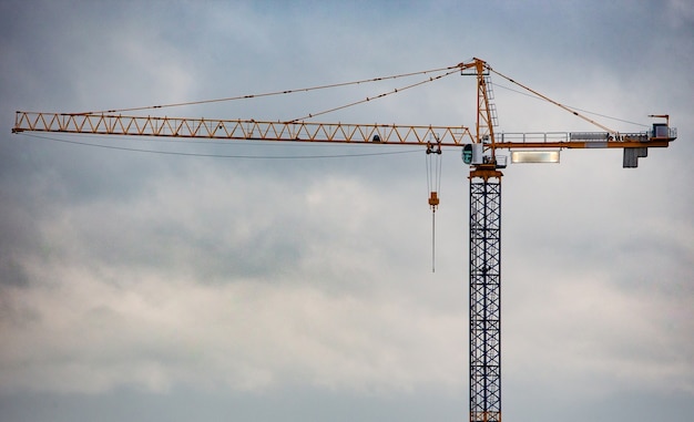 industrial crane on blue sky